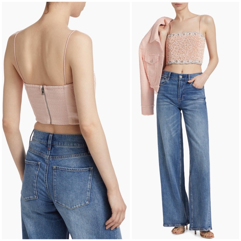 ALICE + OLIVIA Ceresi Embellished Spaghetti Strap Top - Picture 8 of 17
